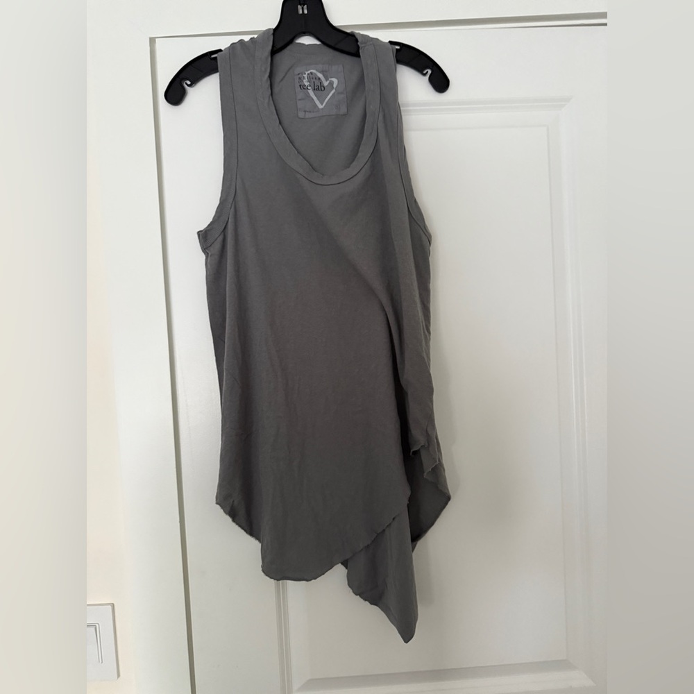 New Frank & Eileen Tee lab tunic grey Gray Sleeveless Sz S